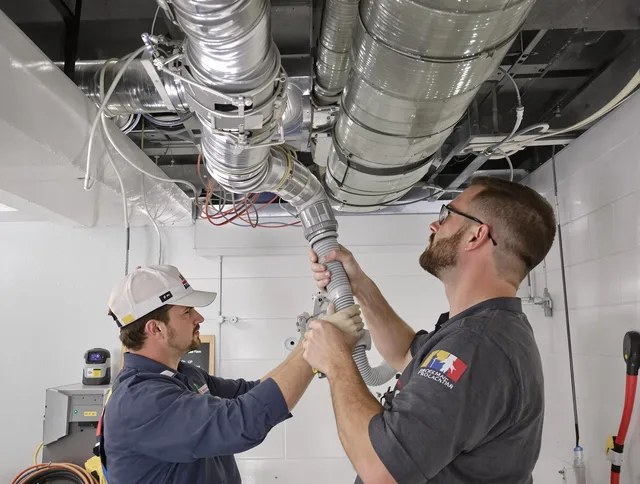 Norton Air Duct Cleaning technician performing thorough AC duct cleaning in Norton