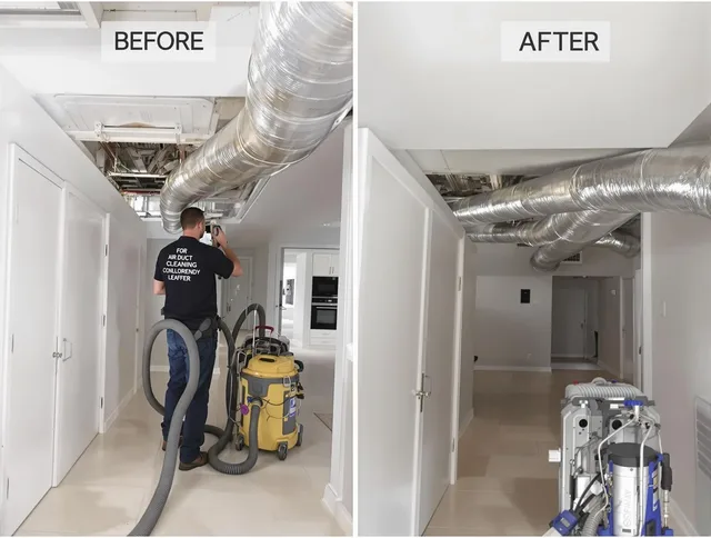 Norton Air Duct Cleaning professional performing thorough air duct cleaning in Norton