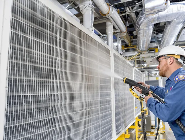 Professional commercial coil cleaning by Norton Air Duct Cleaning in Norton