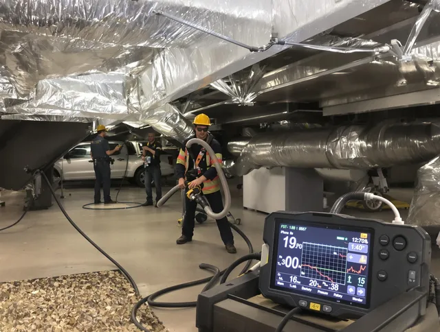 Professional negative pressure duct cleaning by Norton Air Duct Cleaning in Norton