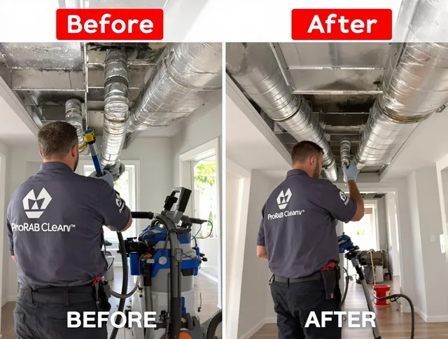 Norton Air Duct Cleaning expert performing thorough residential duct cleaning in a Norton home